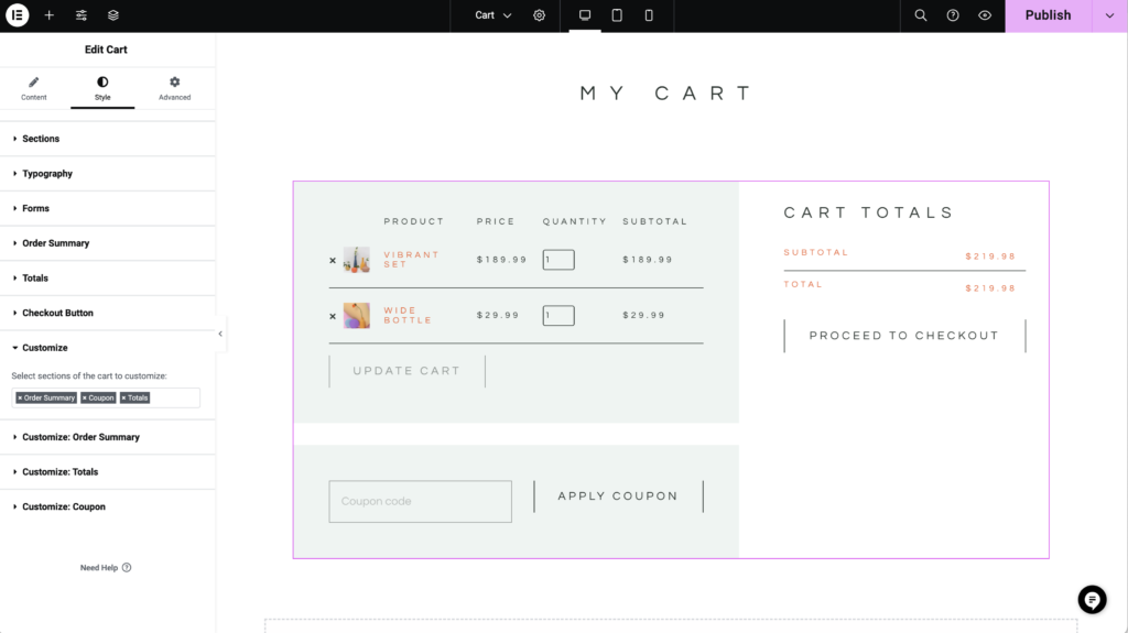 WooCommerce Cart